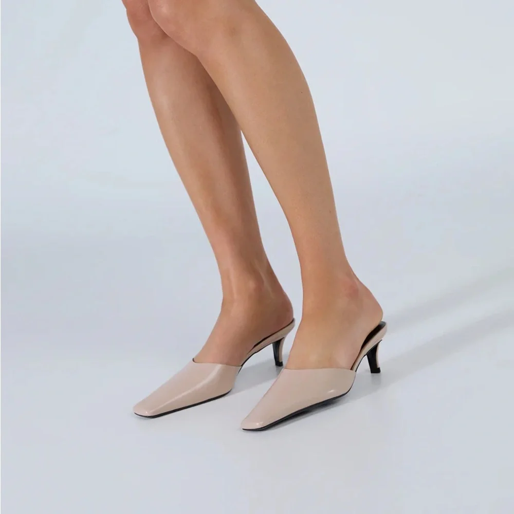 Tony Bianco Cream Mules - Picture 1 of 7